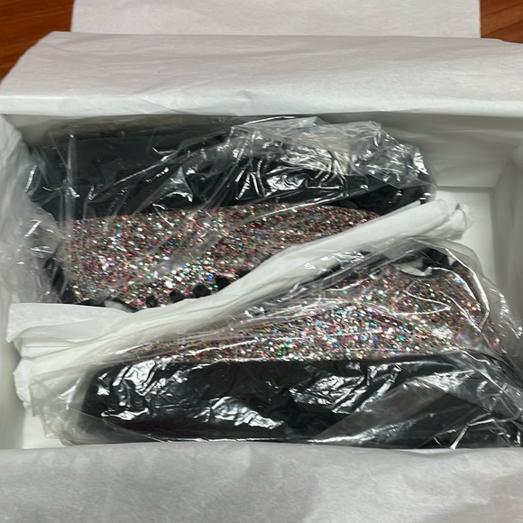 MAISON MARGIELA MM6 multi glitter platform sneakers IT38 US8 - Picture 4 of 11